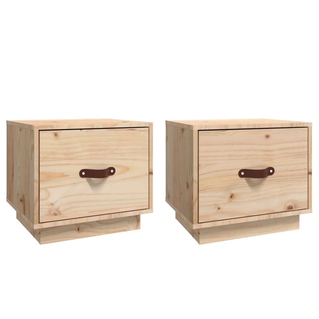 Yöpöydät 2 kpl 40x34x35 cm täysi mänty - Sisustajankoti.fi