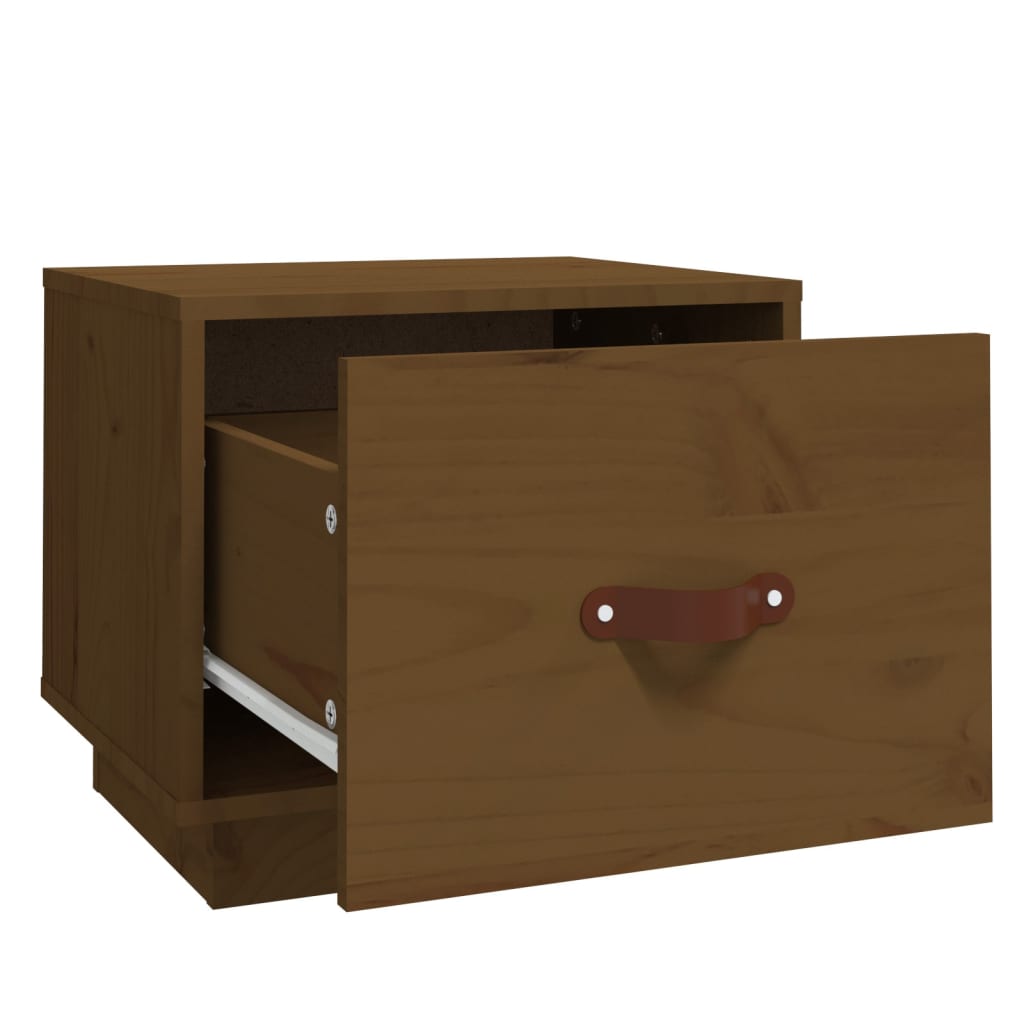 Yöpöydät 2 kpl hunajanruskea 40x34x35 cm täysi mänty - Sisustajankoti.fi