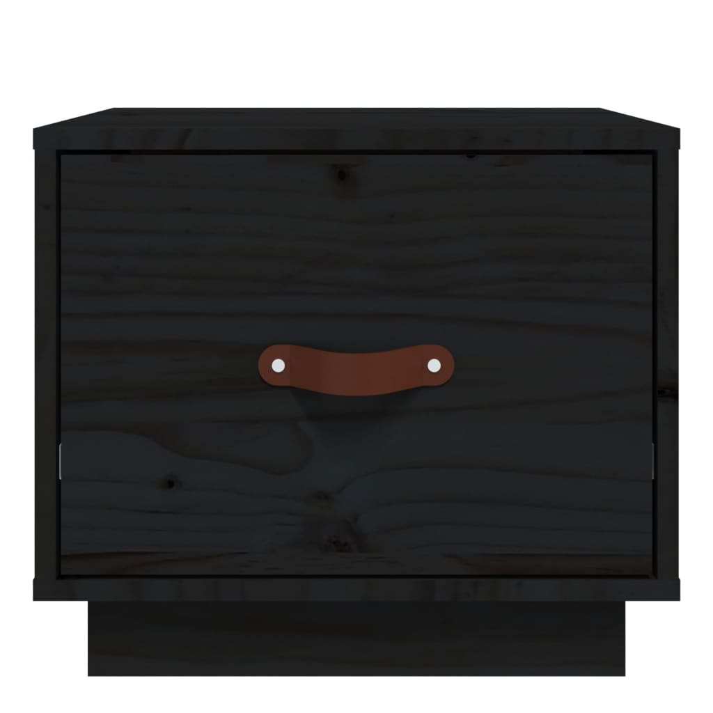 Yöpöydät 2 kpl musta 40x34x35 cm täysi mänty - Sisustajankoti.fi