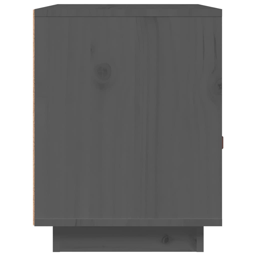 Yöpöydät 2 kpl harmaa 40x34x45 cm täysi mänty - Sisustajankoti.fi