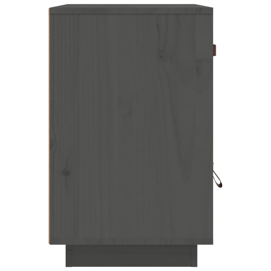 Yöpöydät 2 kpl harmaa 40x34x55 cm täysi mänty - Sisustajankoti.fi
