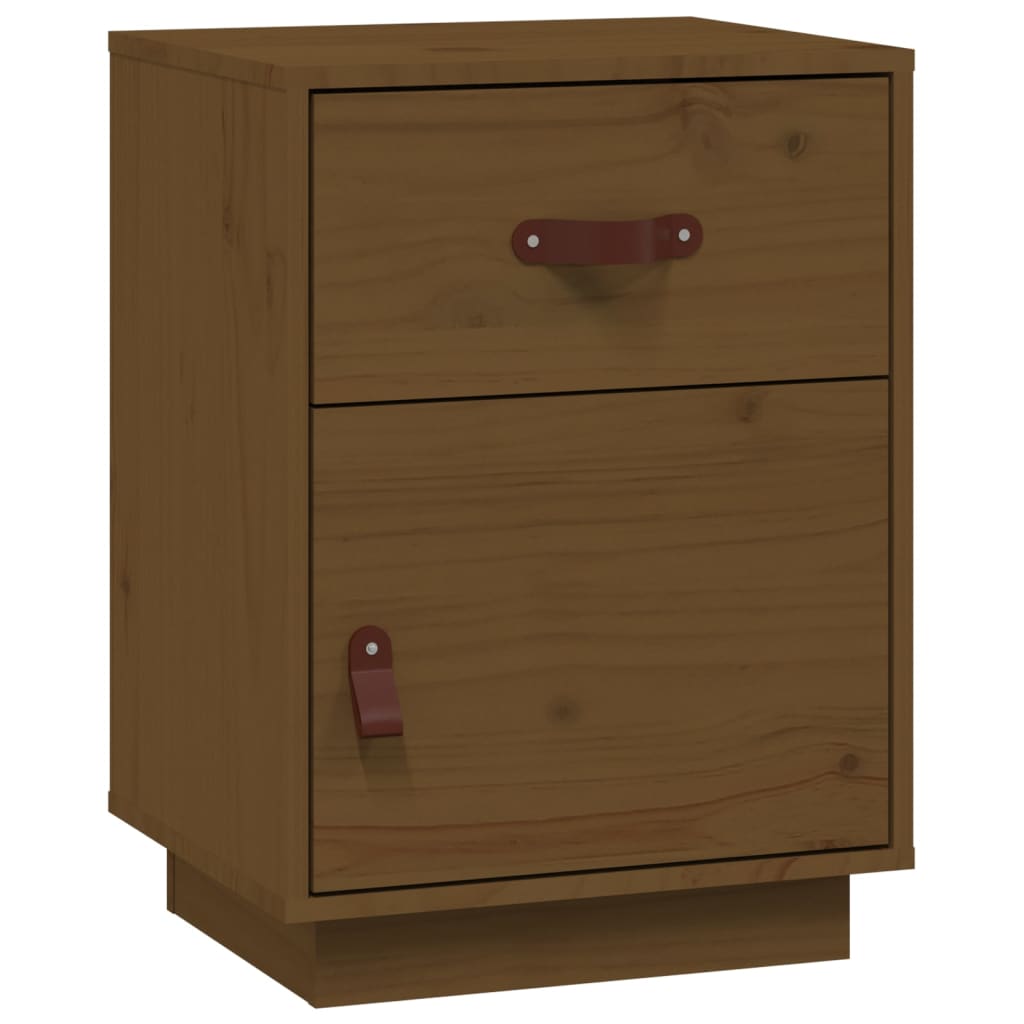 Yöpöydät 2 kpl hunajanruskea 40x34x55 cm täysi mänty - Sisustajankoti.fi