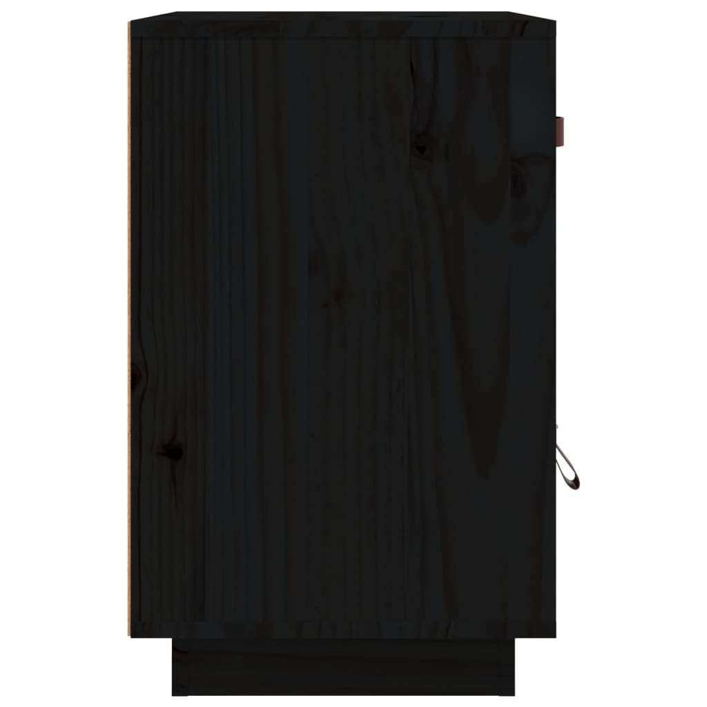 Yöpöydät 2 kpl musta 40x34x55 cm täysi mänty - Sisustajankoti.fi