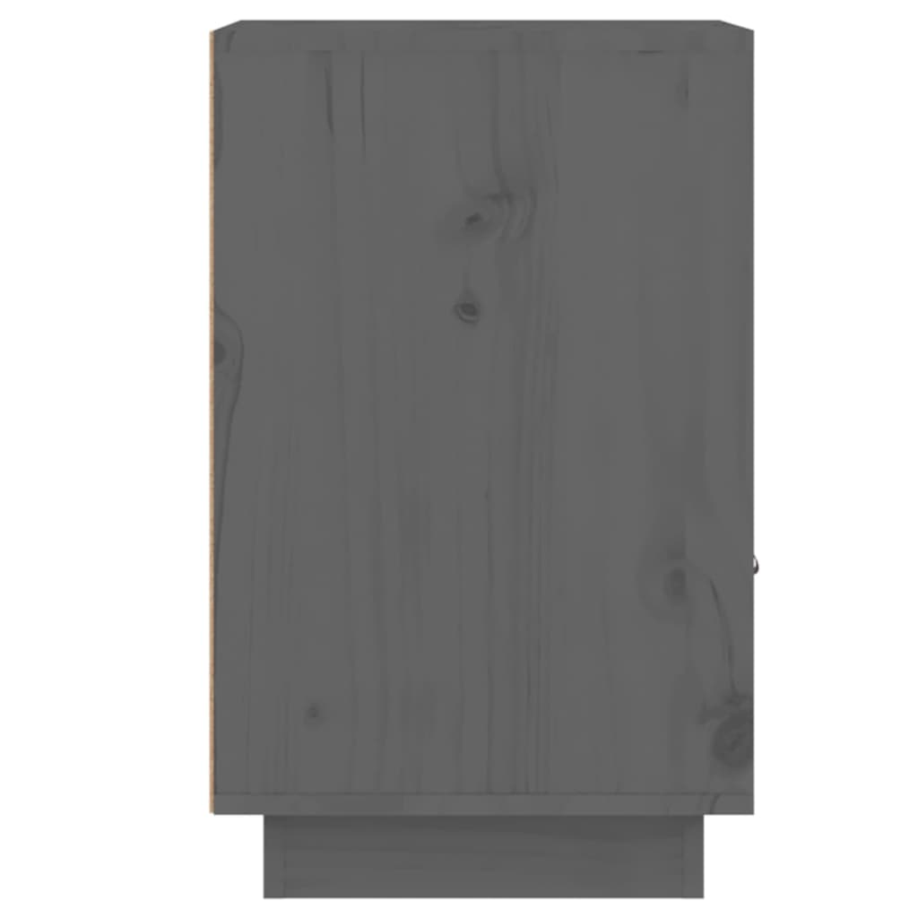 Yöpöydät 2 kpl harmaa 40x34x55 cm täysi mänty - Sisustajankoti.fi