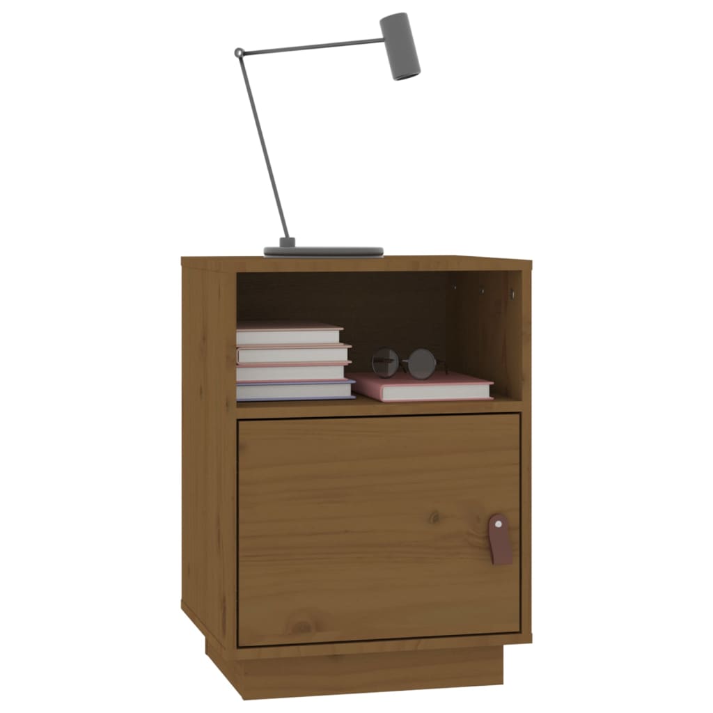Yöpöydät 2 kpl hunajanruskea 40x34x55 cm täysi mänty - Sisustajankoti.fi