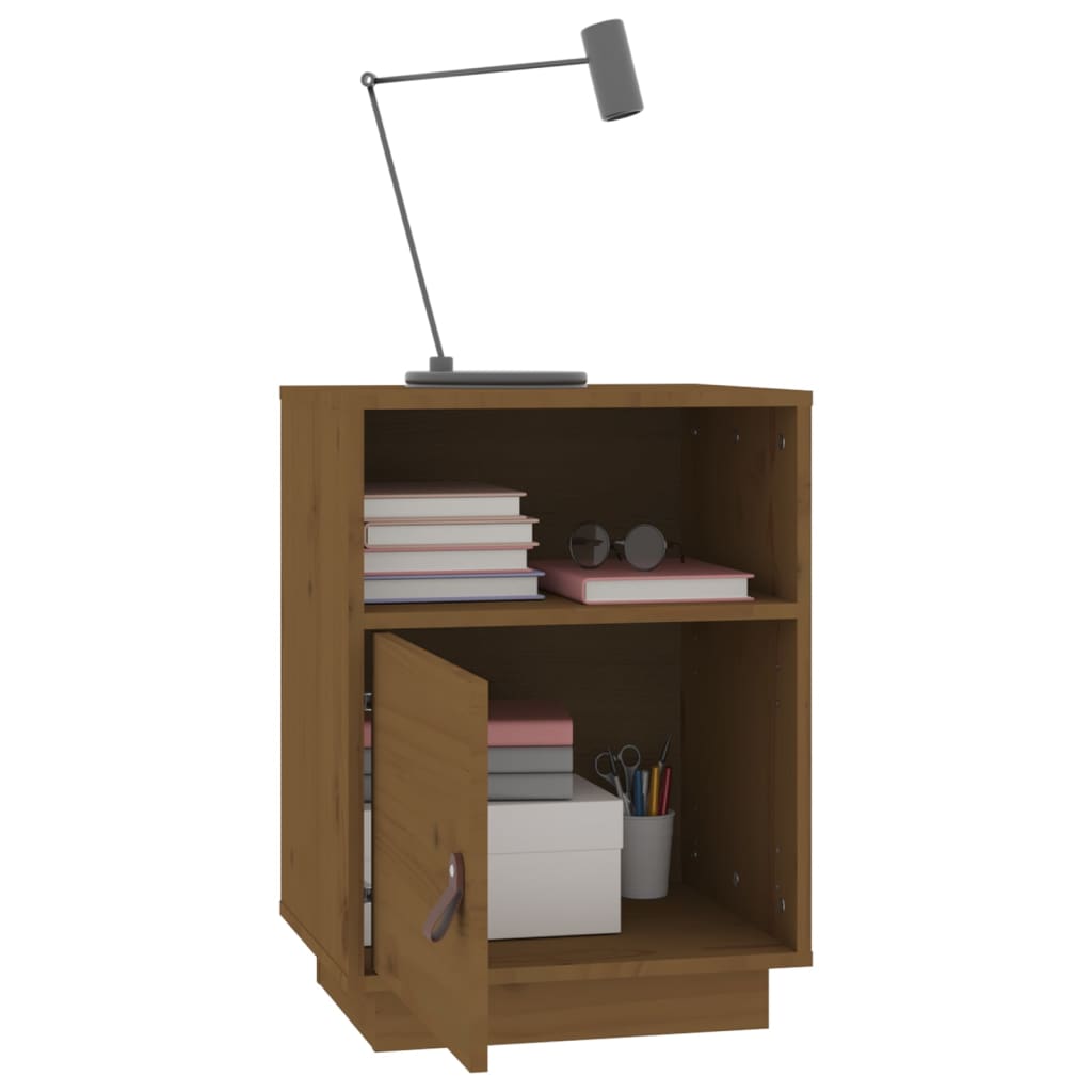 Yöpöydät 2 kpl hunajanruskea 40x34x55 cm täysi mänty - Sisustajankoti.fi