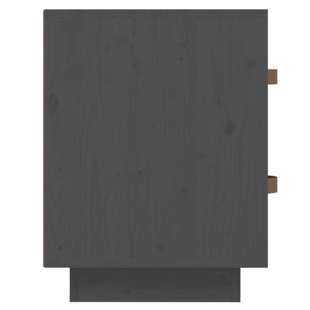 Yöpöydät 2 kpl harmaa 40x34x45 cm täysi mänty - Sisustajankoti.fi