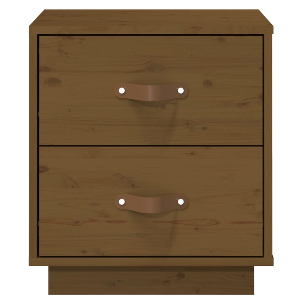 Yöpöydät 2 kpl hunajanruskea 40x34x45 cm täysi mänty - Sisustajankoti.fi