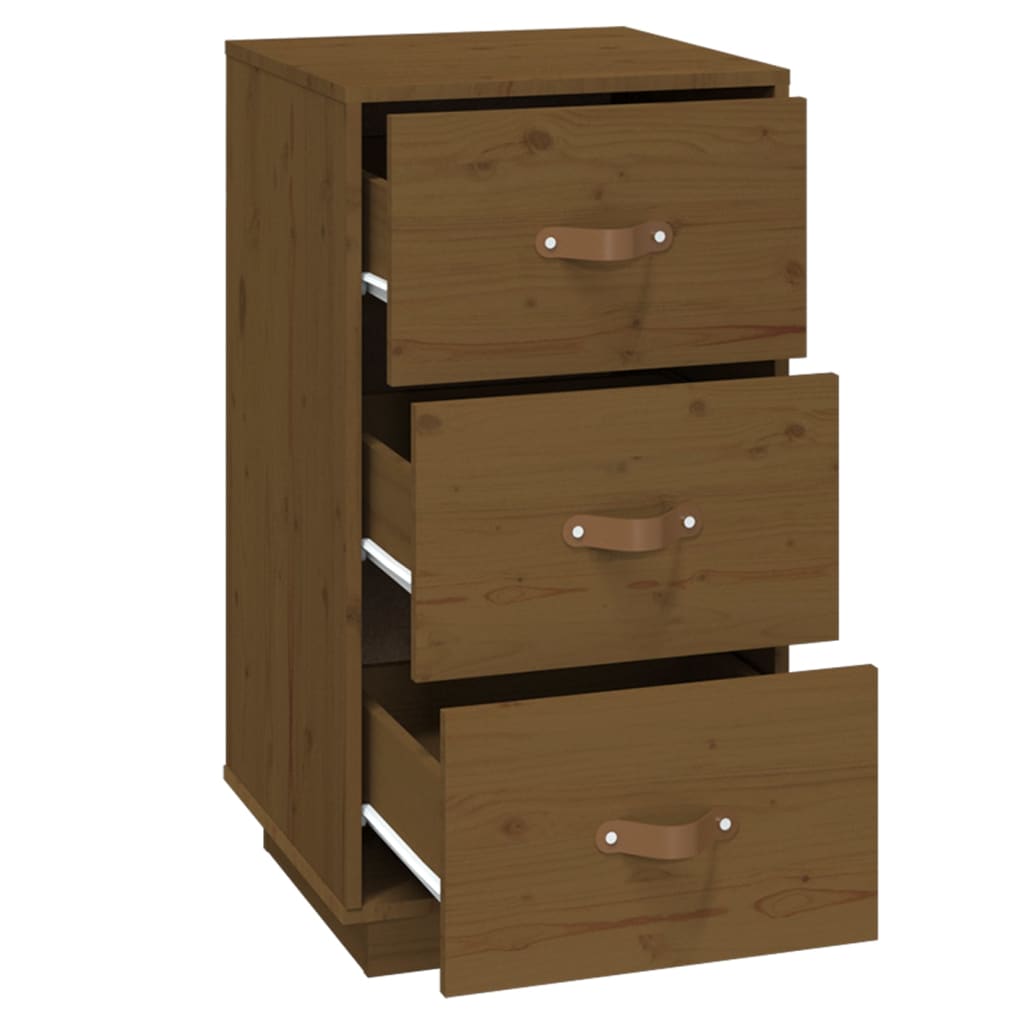 Yöpöydät 2 kpl hunajanruskea 40x40x75 cm täysi mänty - Sisustajankoti.fi