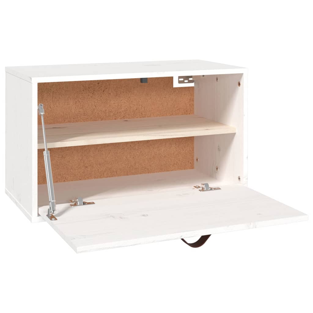 Seinäkaappi valkoinen 60x30x35 cm täysi mänty - Sisustajankoti.fi