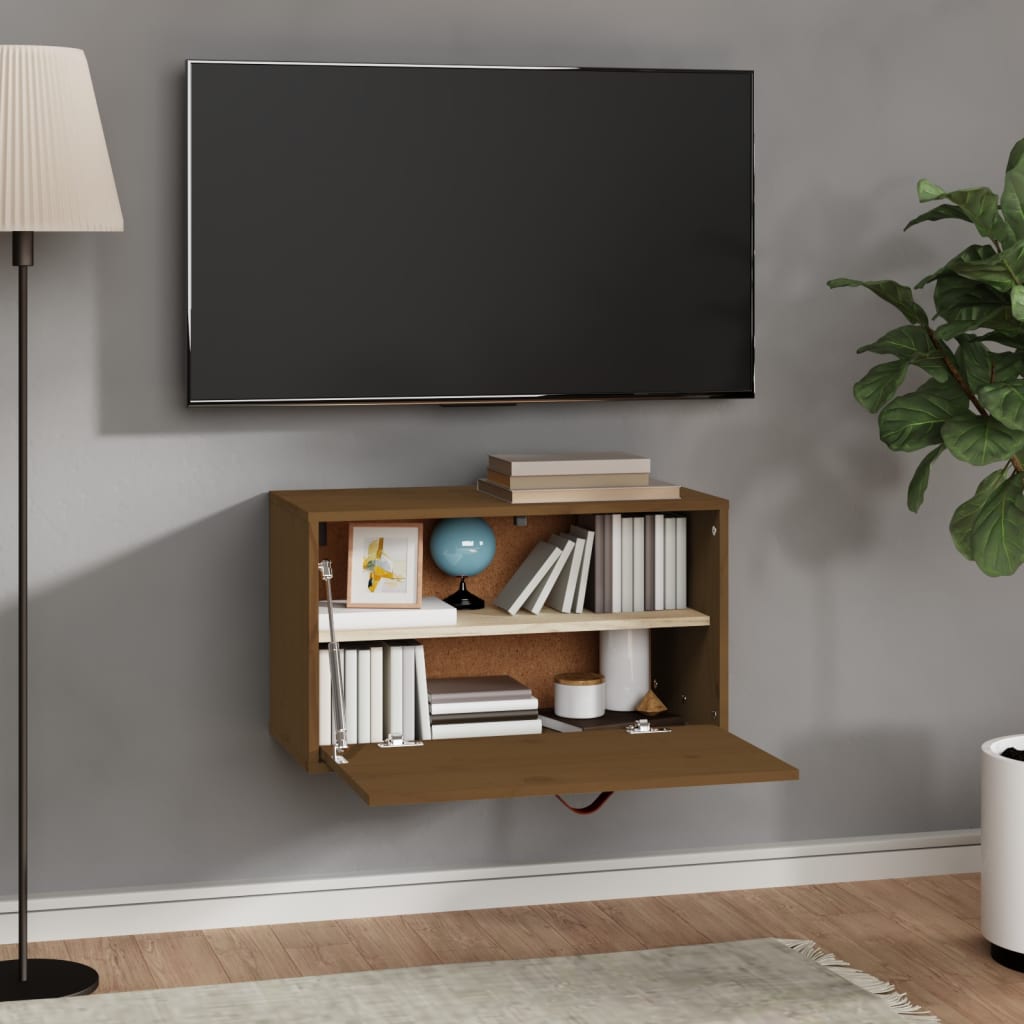 Seinäkaappi hunajanruskea 60x30x35 cm täysi mänty - Sisustajankoti.fi