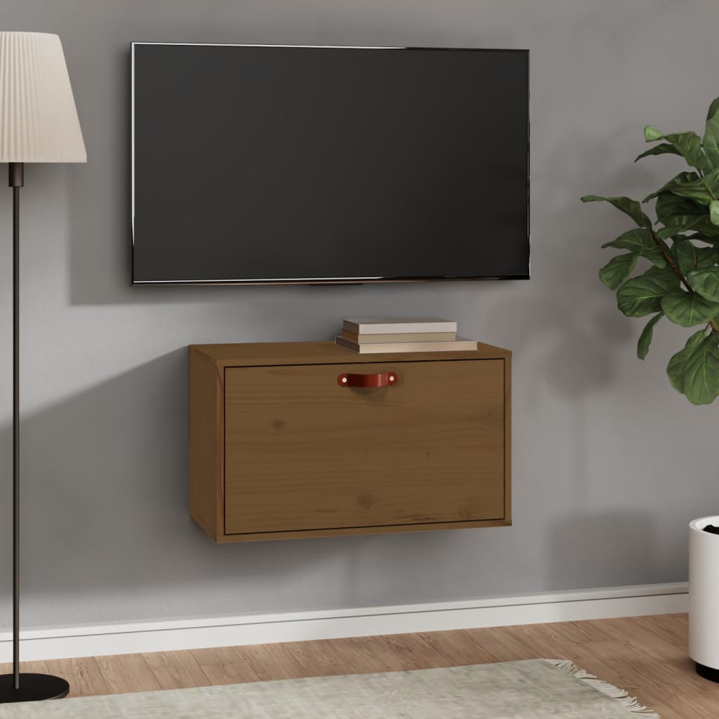 Seinäkaappi hunajanruskea 60x30x35 cm täysi mänty - Sisustajankoti.fi
