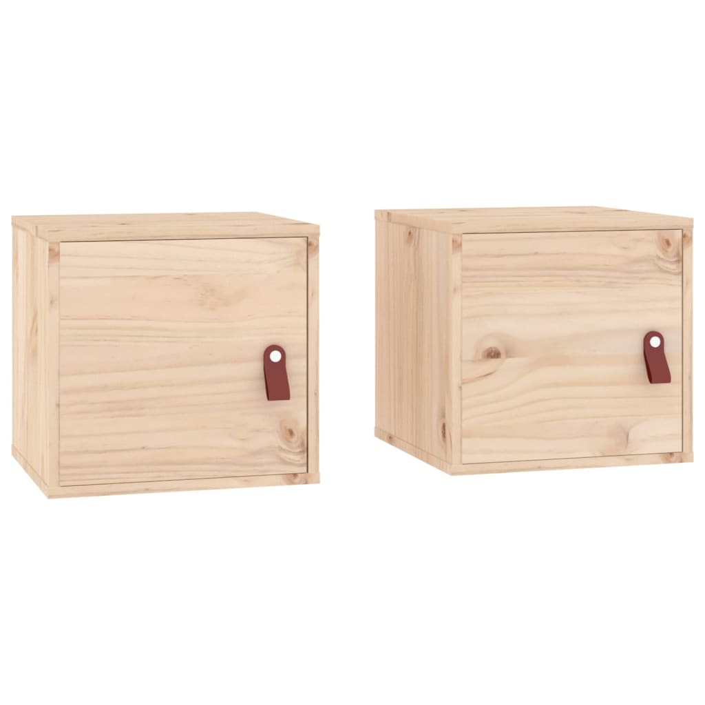 Seinäkaapit 2 kpl 31,5x30x30 cm täysi mänty - Sisustajankoti.fi