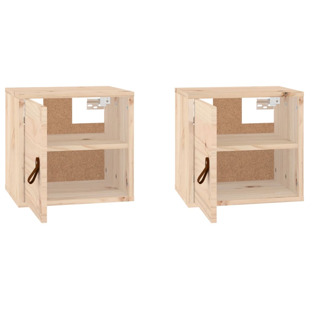 Seinäkaapit 2 kpl 31,5x30x30 cm täysi mänty - Sisustajankoti.fi