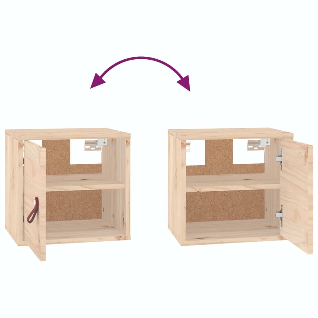 Seinäkaapit 2 kpl 31,5x30x30 cm täysi mänty - Sisustajankoti.fi