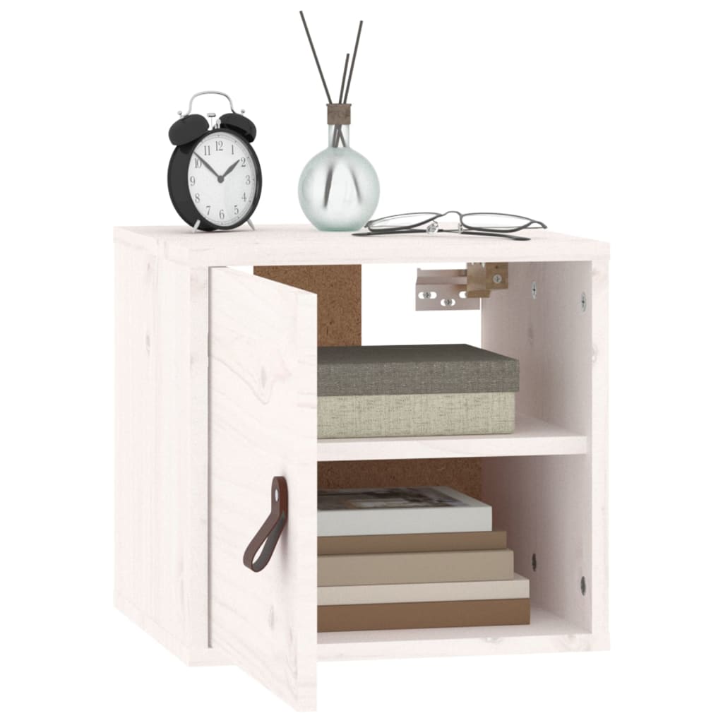 Seinäkaapit 2 kpl valkoinen 31,5x30x30 cm täysi mänty - Sisustajankoti.fi