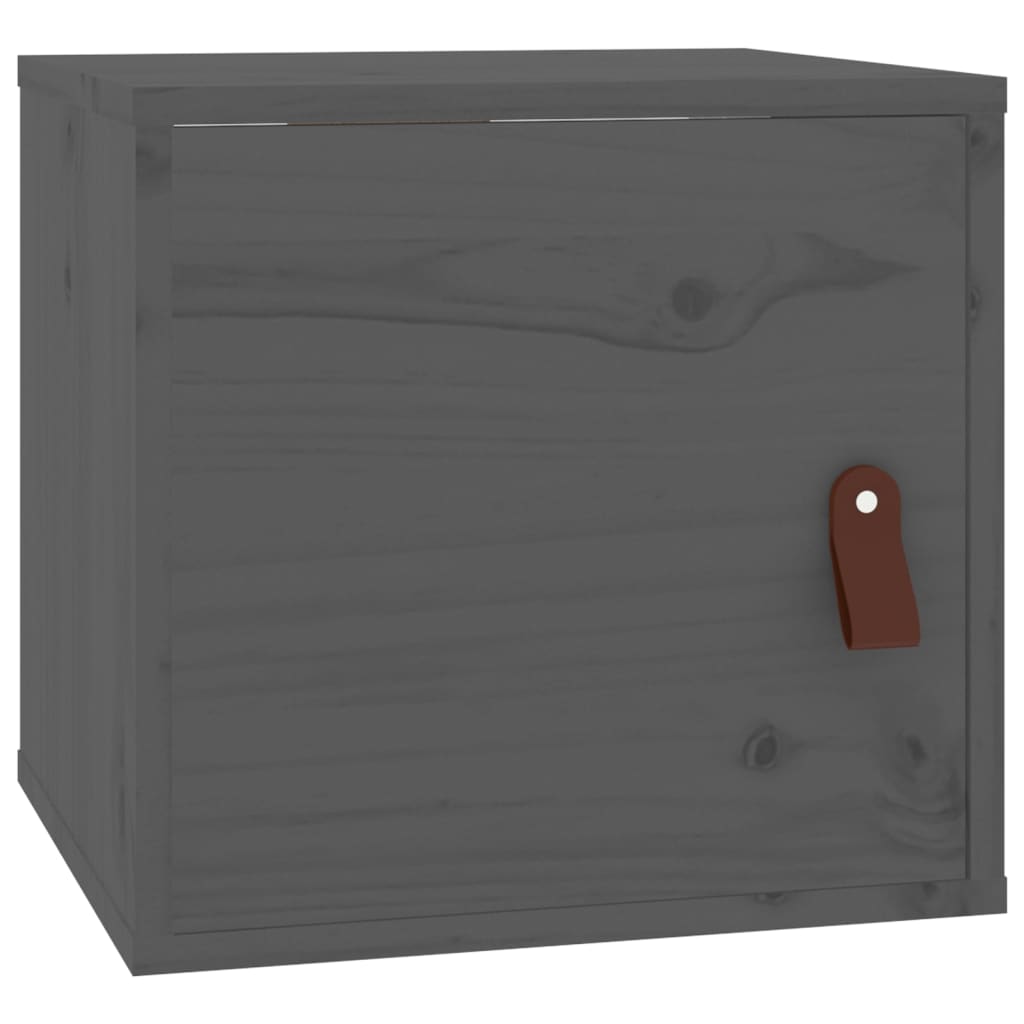 Seinäkaapit 2 kpl harmaa 31,5x30x30 cm täysi mänty - Sisustajankoti.fi