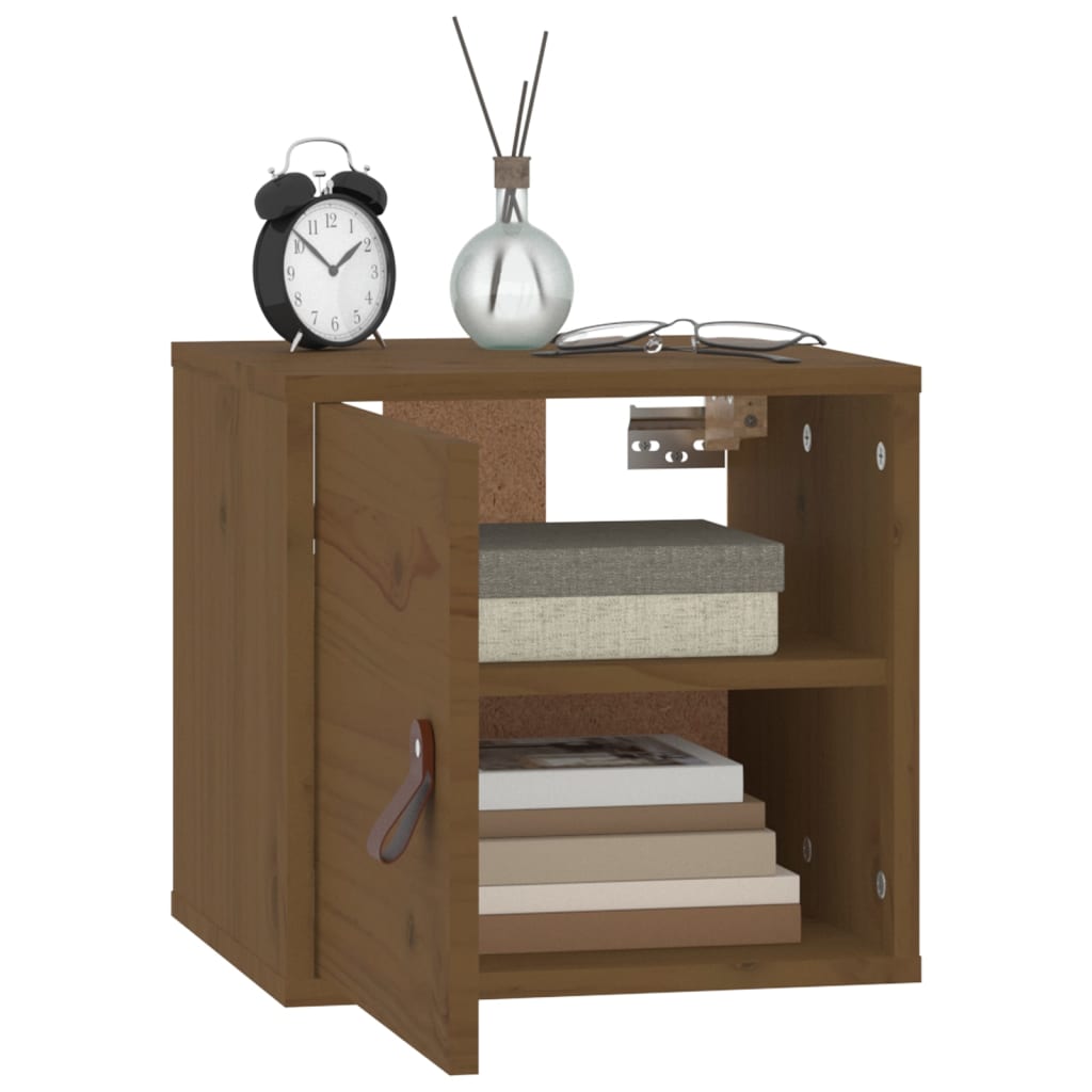 Seinäkaapit 2 kpl hunajanruskea 31,5x30x30 cm täysi mänty - Sisustajankoti.fi