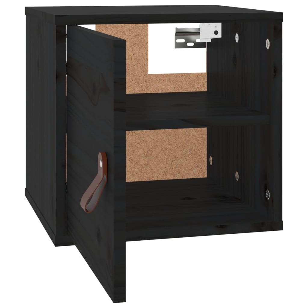 Seinäkaappi musta 31,5x30x30 cm täysi mänty - Sisustajankoti.fi