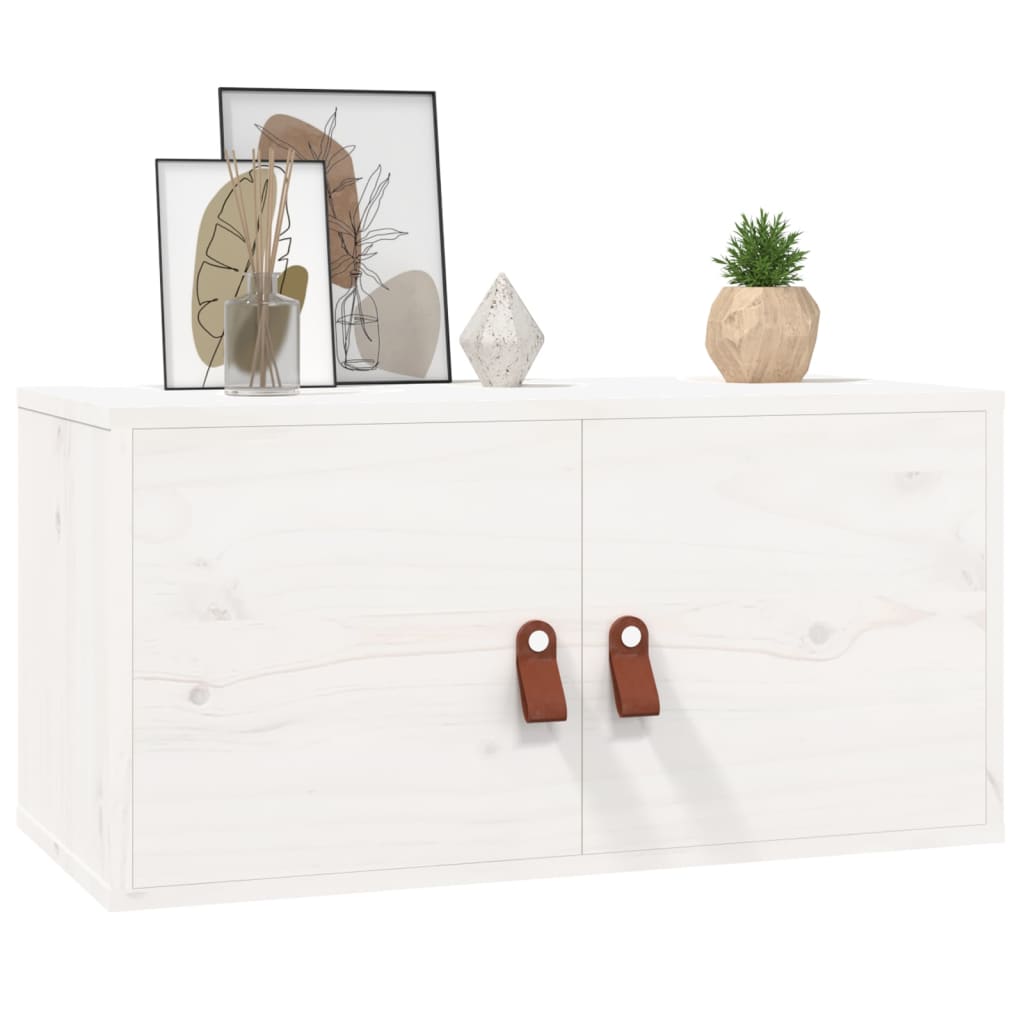 Seinäkaapit 2 kpl valkoinen 60x30x30 cm täysi mänty - Sisustajankoti.fi