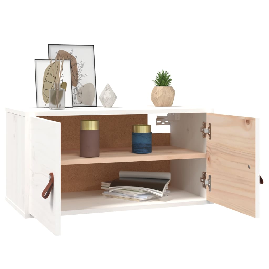 Seinäkaapit 2 kpl valkoinen 60x30x30 cm täysi mänty - Sisustajankoti.fi