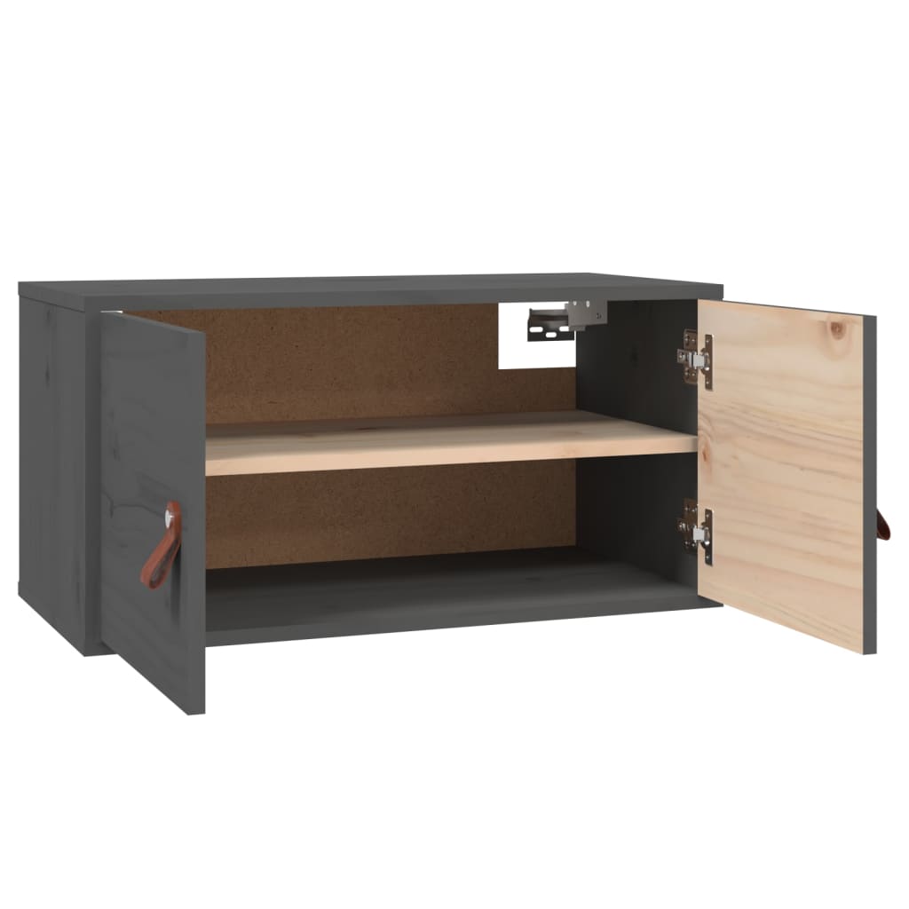Seinäkaappi harmaa 60x30x30 cm täysi mänty - Sisustajankoti.fi