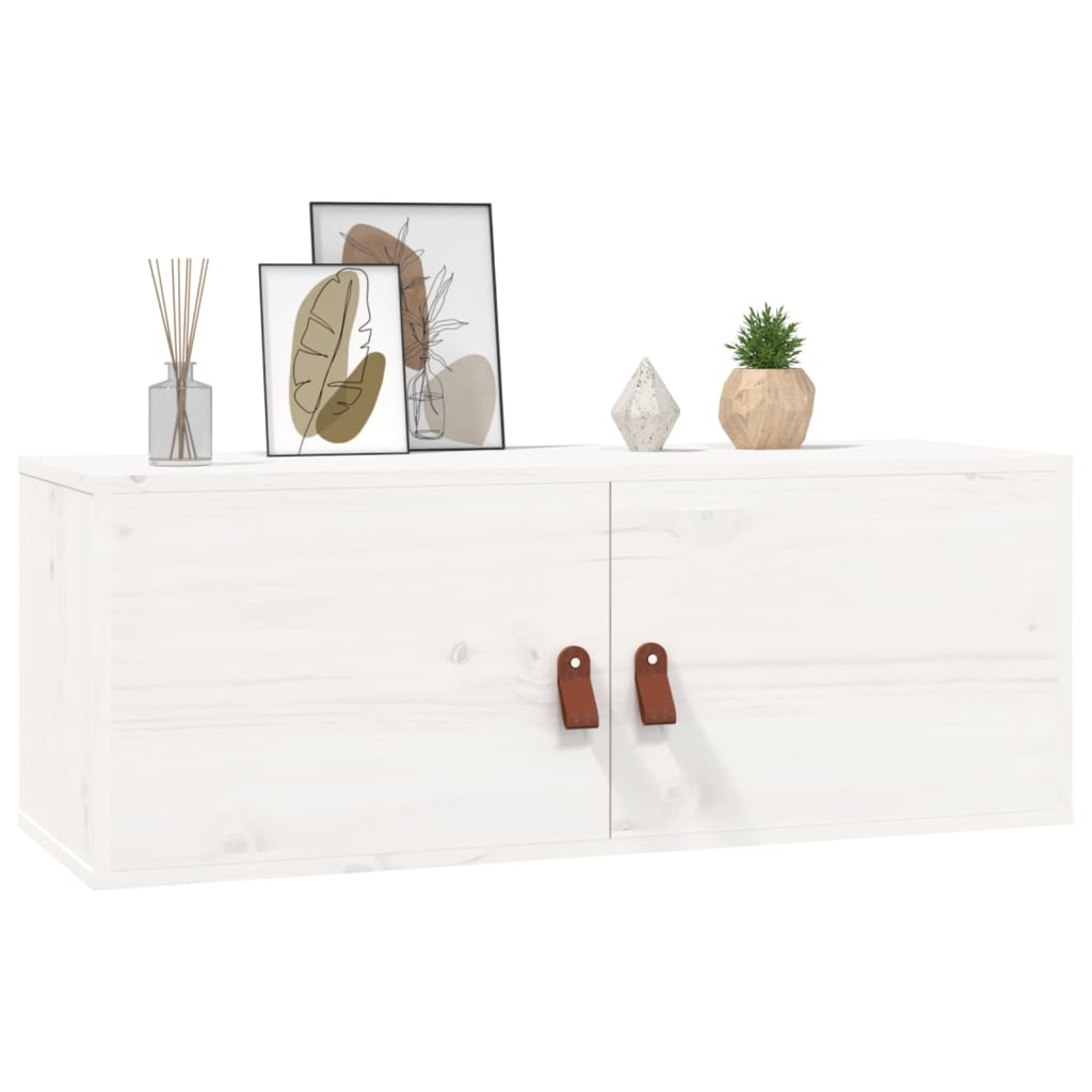 Seinäkaapit 2 kpl valkoinen 80x30x30 cm täysi mänty - Sisustajankoti.fi