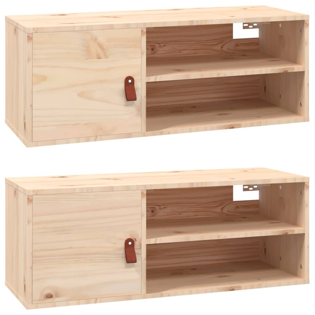 Seinäkaapit 2 kpl 80x30x30 cm täysi mänty - Sisustajankoti.fi