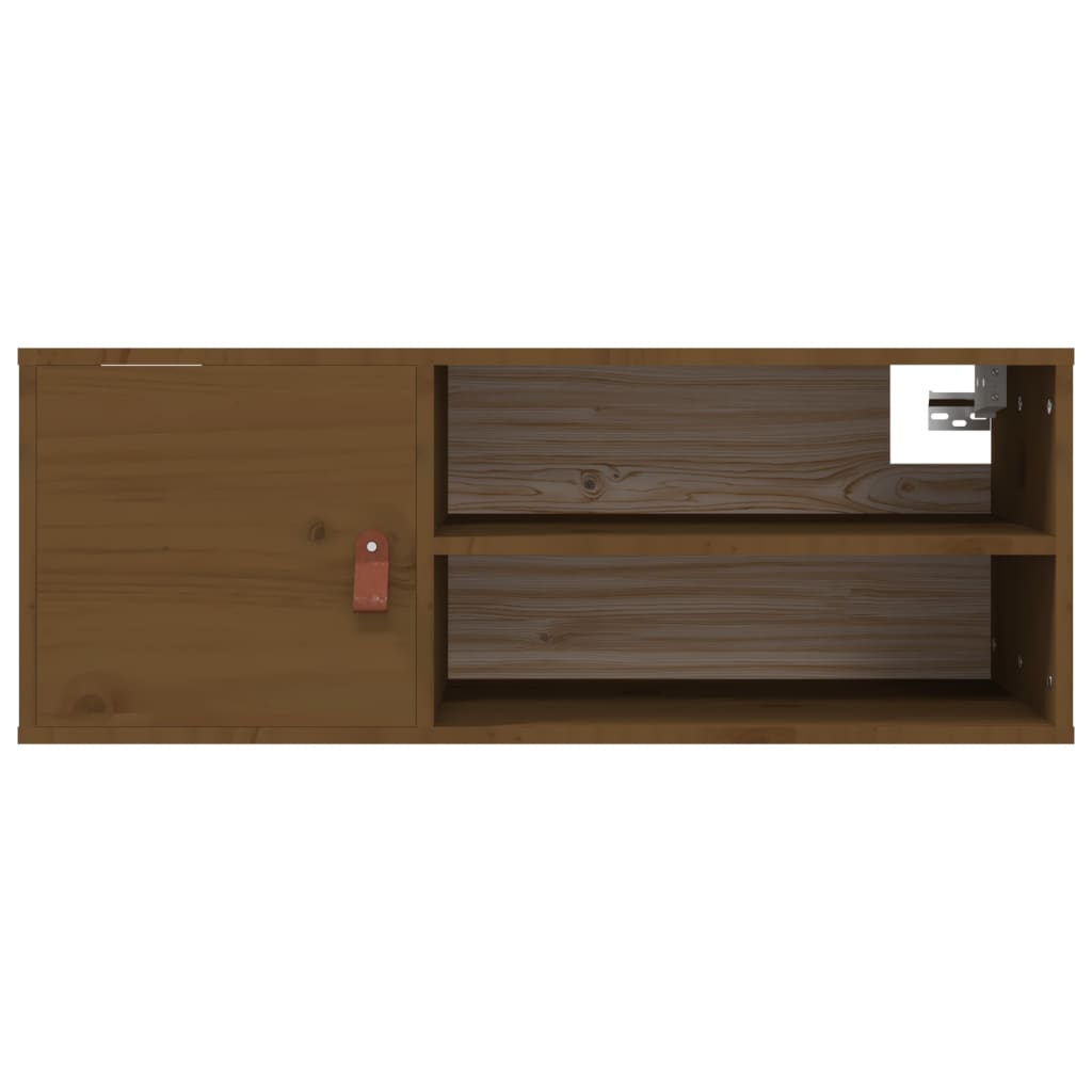 Seinäkaappi hunajanruskea 80x30x30 cm täysi mänty - Sisustajankoti.fi