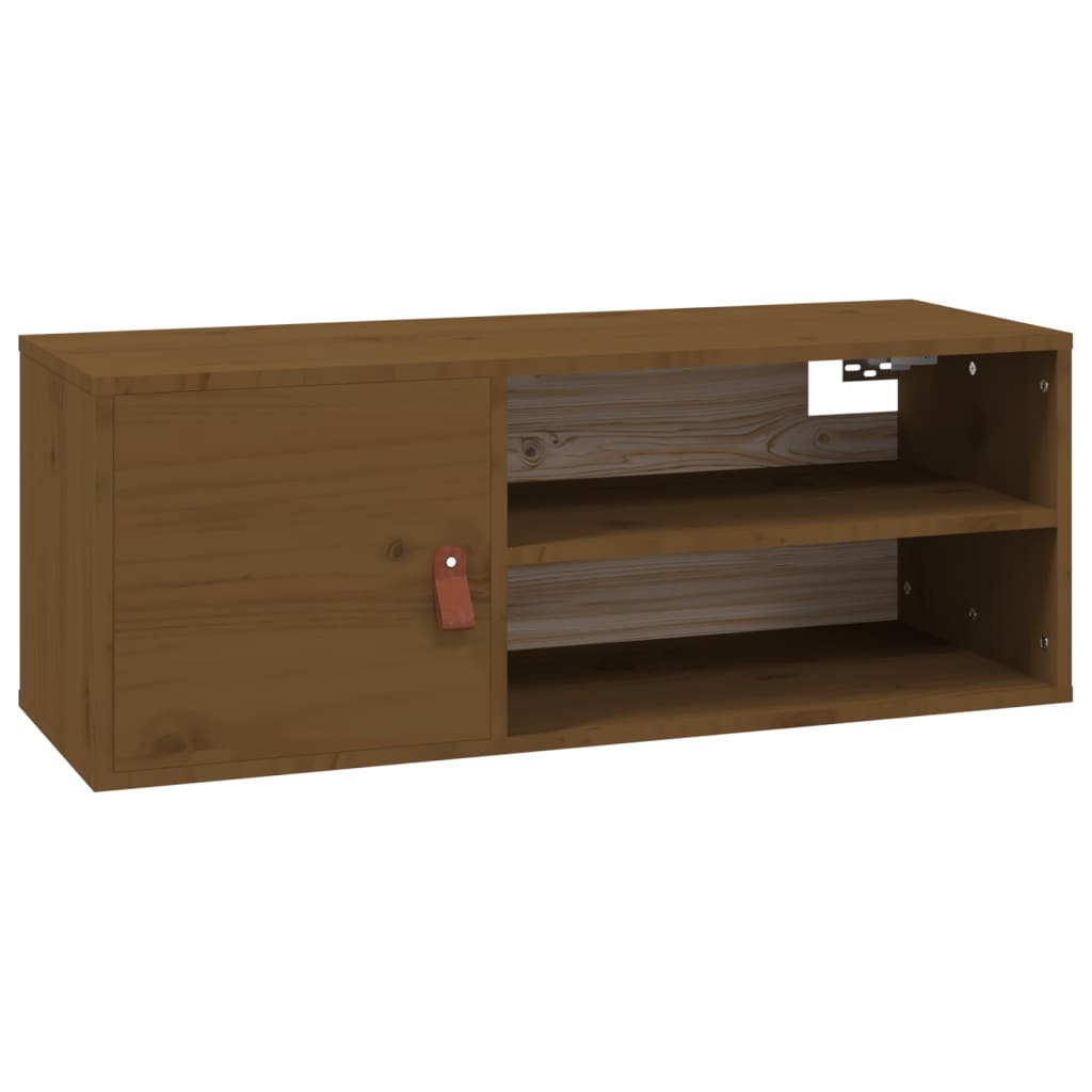 Seinäkaapit 2 kpl hunajanruskea 80x30x30 cm täysi mänty - Sisustajankoti.fi