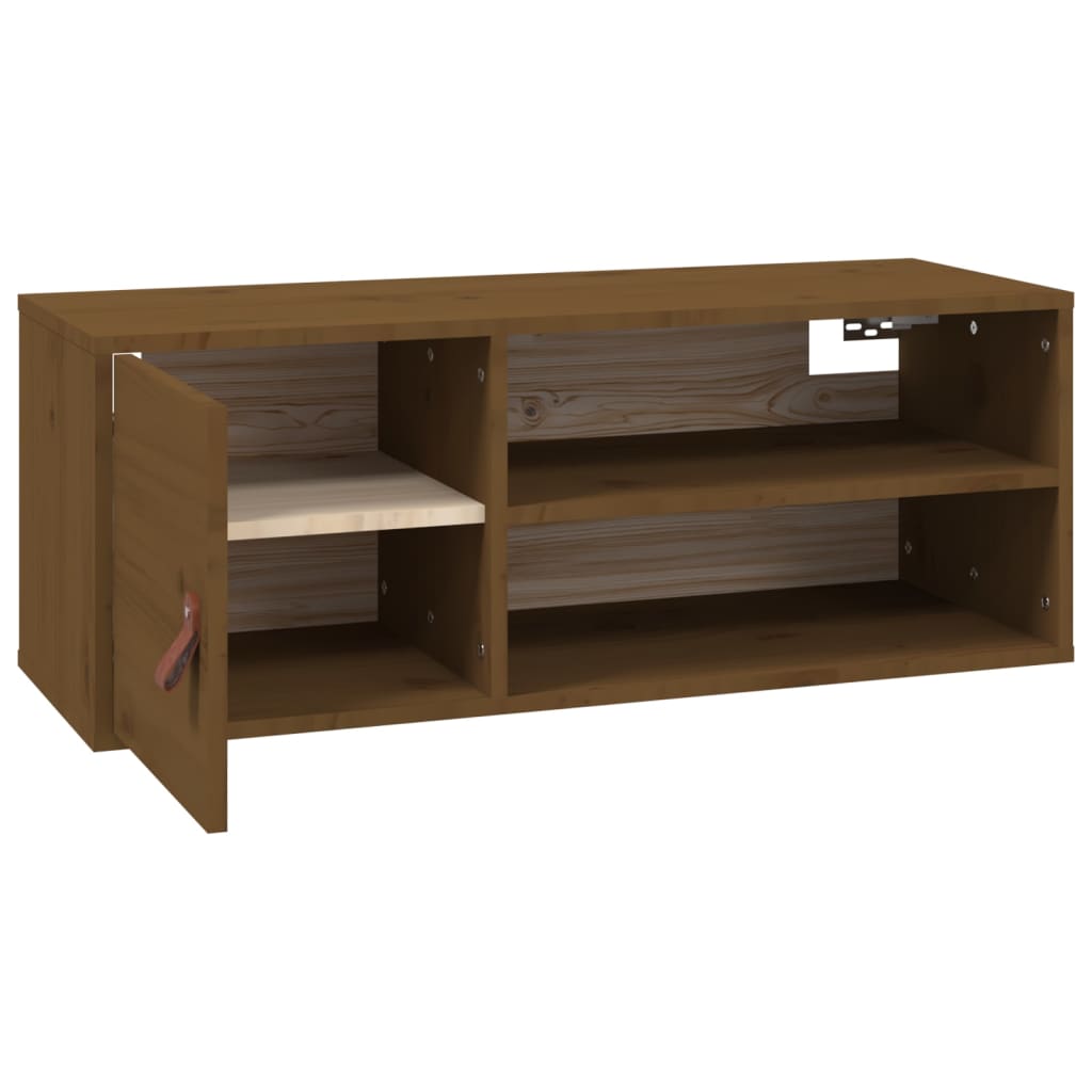 Seinäkaapit 2 kpl hunajanruskea 80x30x30 cm täysi mänty - Sisustajankoti.fi
