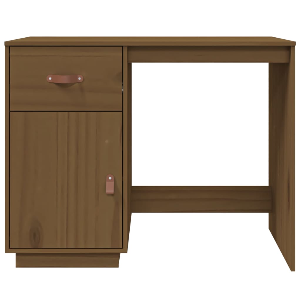 Työpöytä hunajanruskea 95x50x75 cm täysi mänty - Sisustajankoti.fi