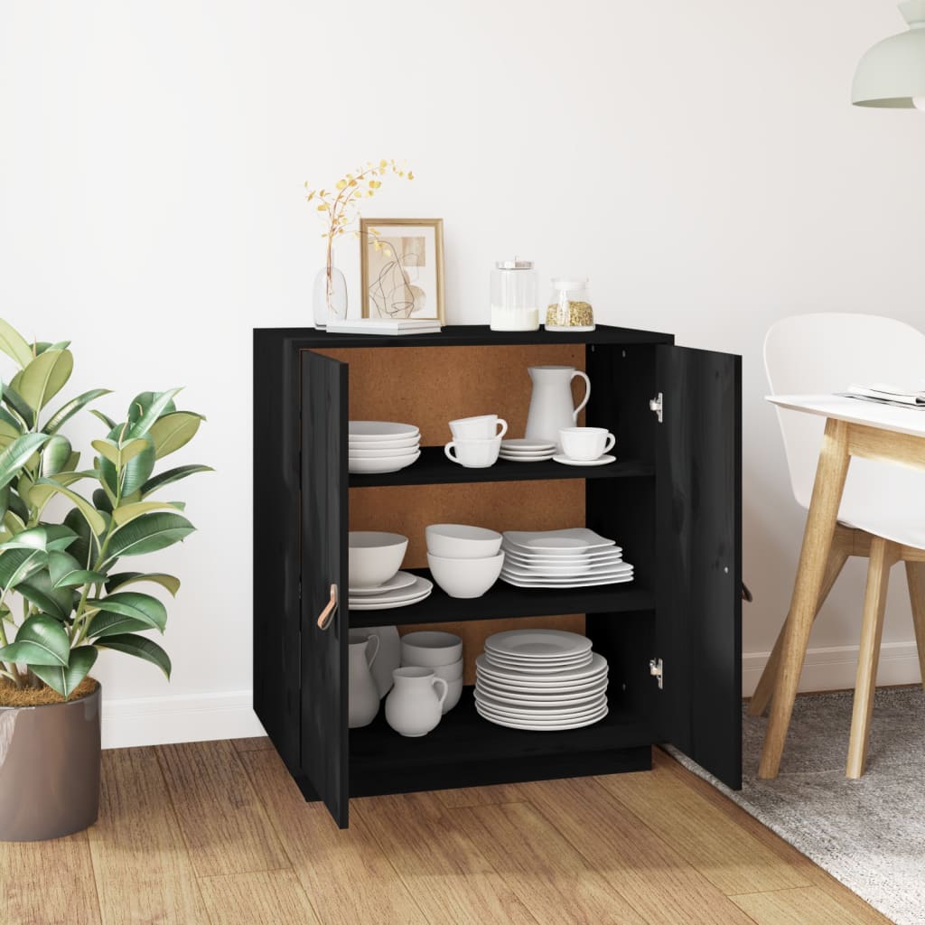 Senkki musta 65,5x40x75 cm täysi mänty - Sisustajankoti.fi
