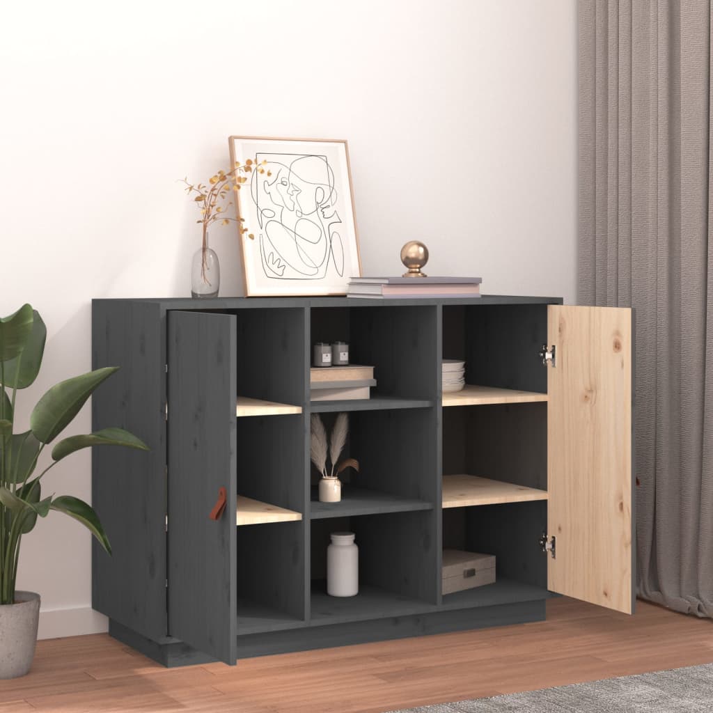 Senkki harmaa 100x40x75 cm täysi mänty - Sisustajankoti.fi
