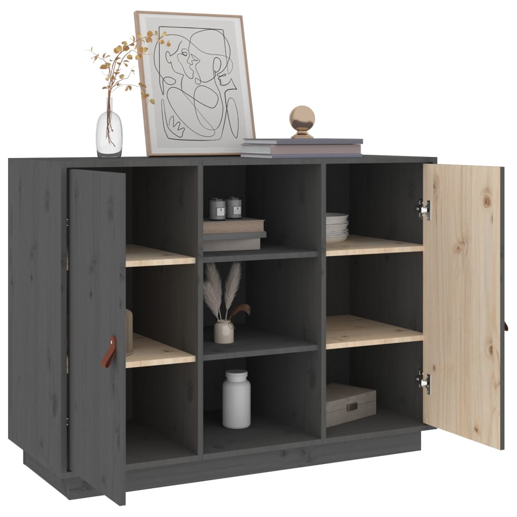 Senkki harmaa 100x40x75 cm täysi mänty - Sisustajankoti.fi