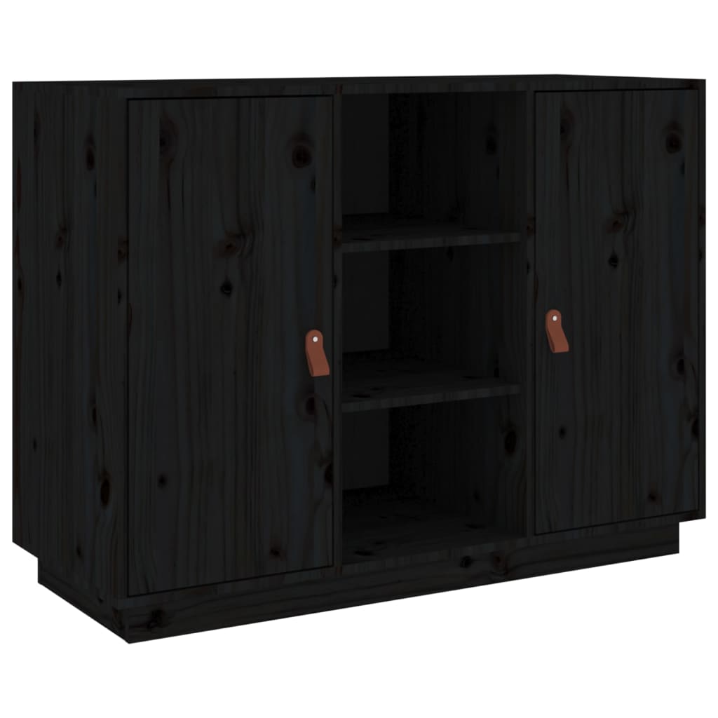 Senkki musta 100x40x75 cm täysi mänty - Sisustajankoti.fi
