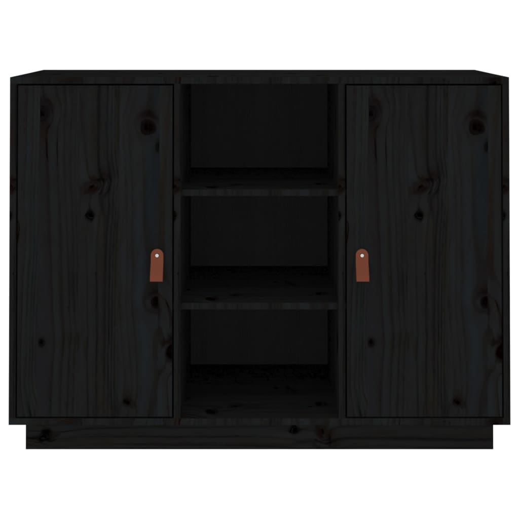 Senkki musta 100x40x75 cm täysi mänty - Sisustajankoti.fi