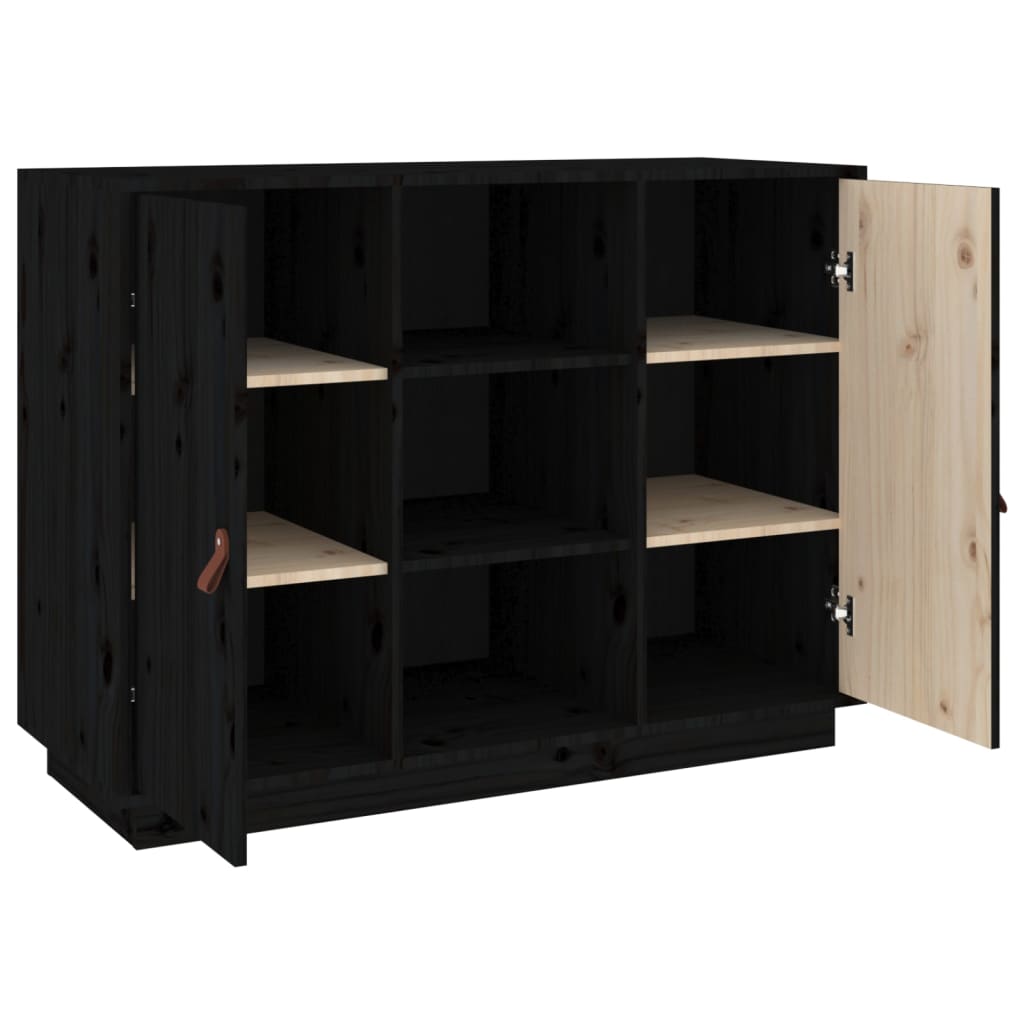 Senkki musta 100x40x75 cm täysi mänty - Sisustajankoti.fi
