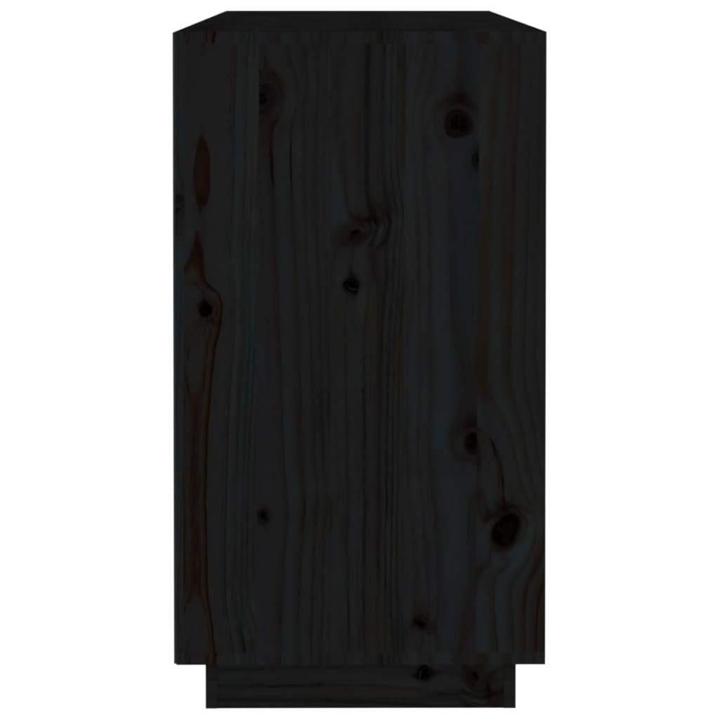 Senkki musta 100x40x75 cm täysi mänty - Sisustajankoti.fi