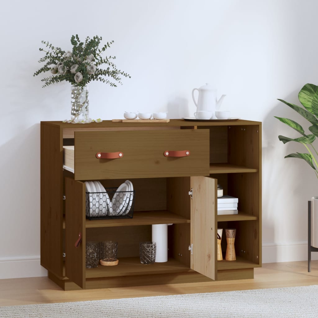 Senkki hunajanruskea 98,5x40x75 cm täysi mänty - Sisustajankoti.fi