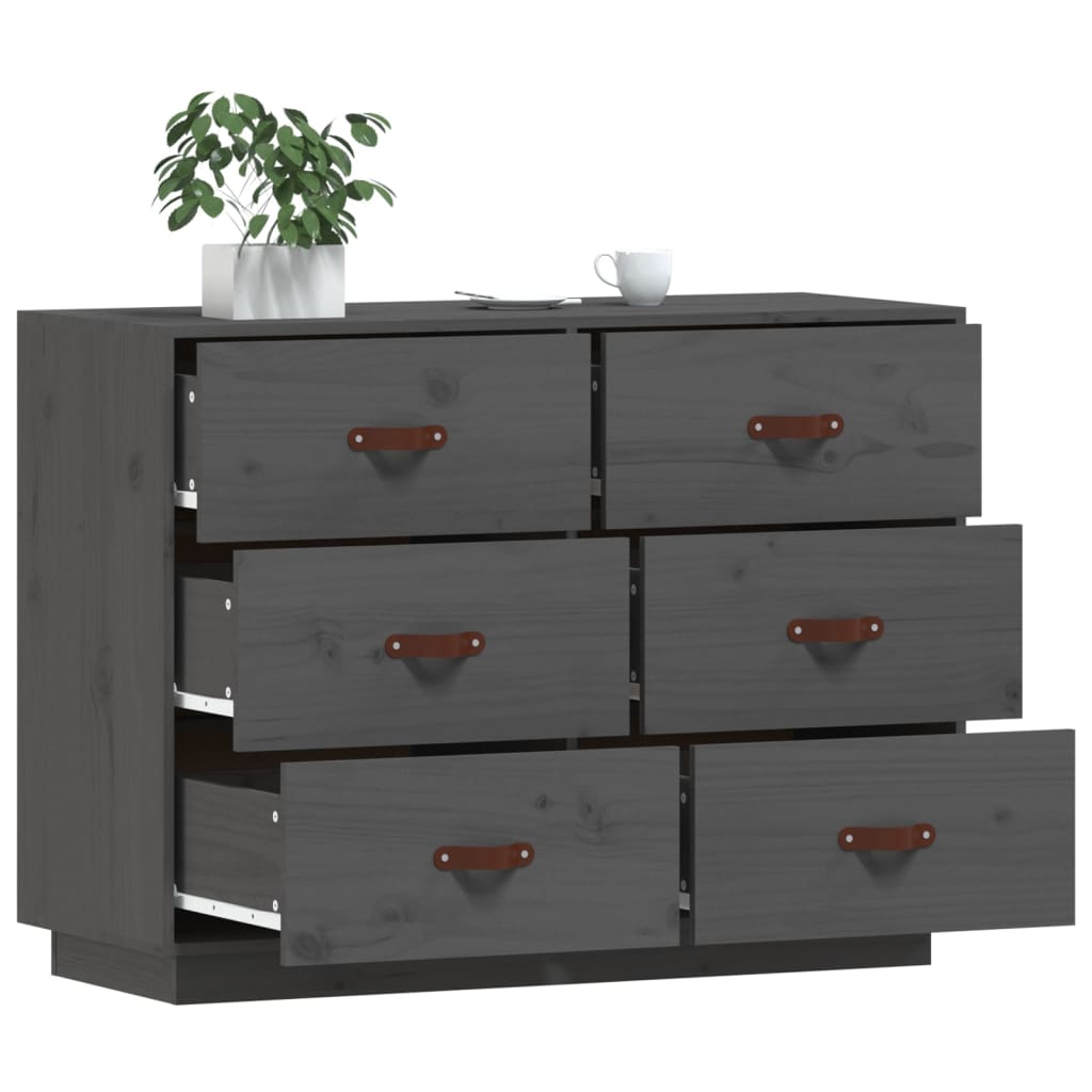 Senkki harmaa 100x40x75 cm täysi mänty - Sisustajankoti.fi