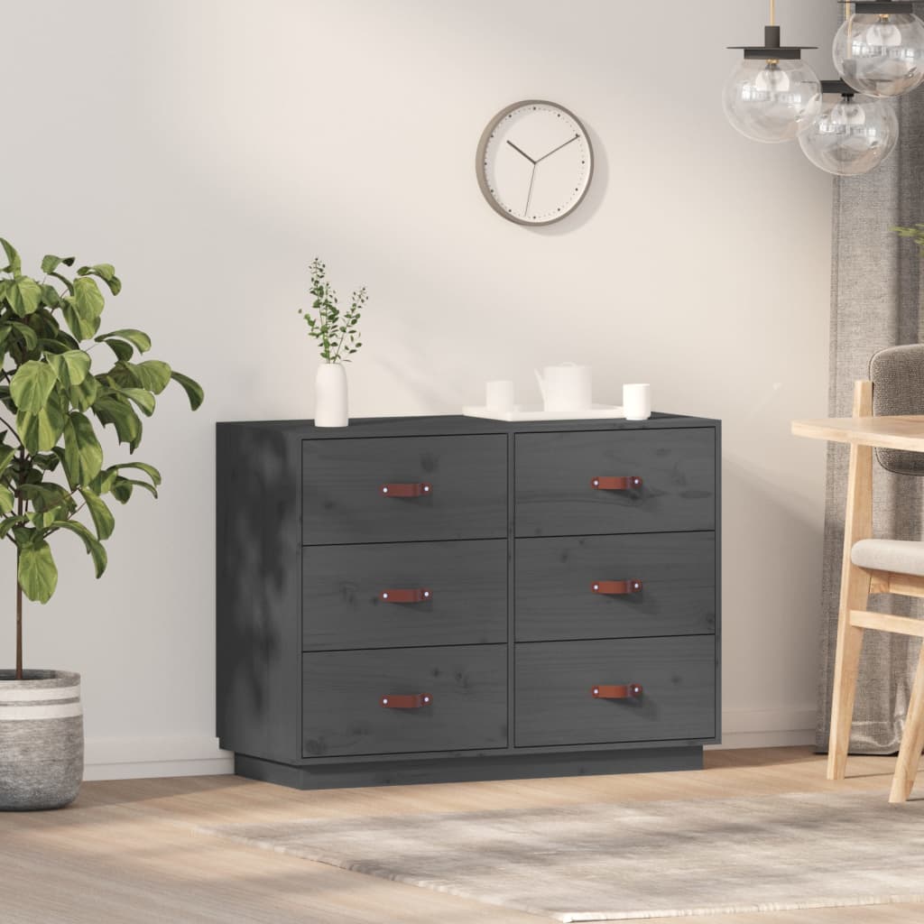 Senkki harmaa 100x40x75 cm täysi mänty - Sisustajankoti.fi