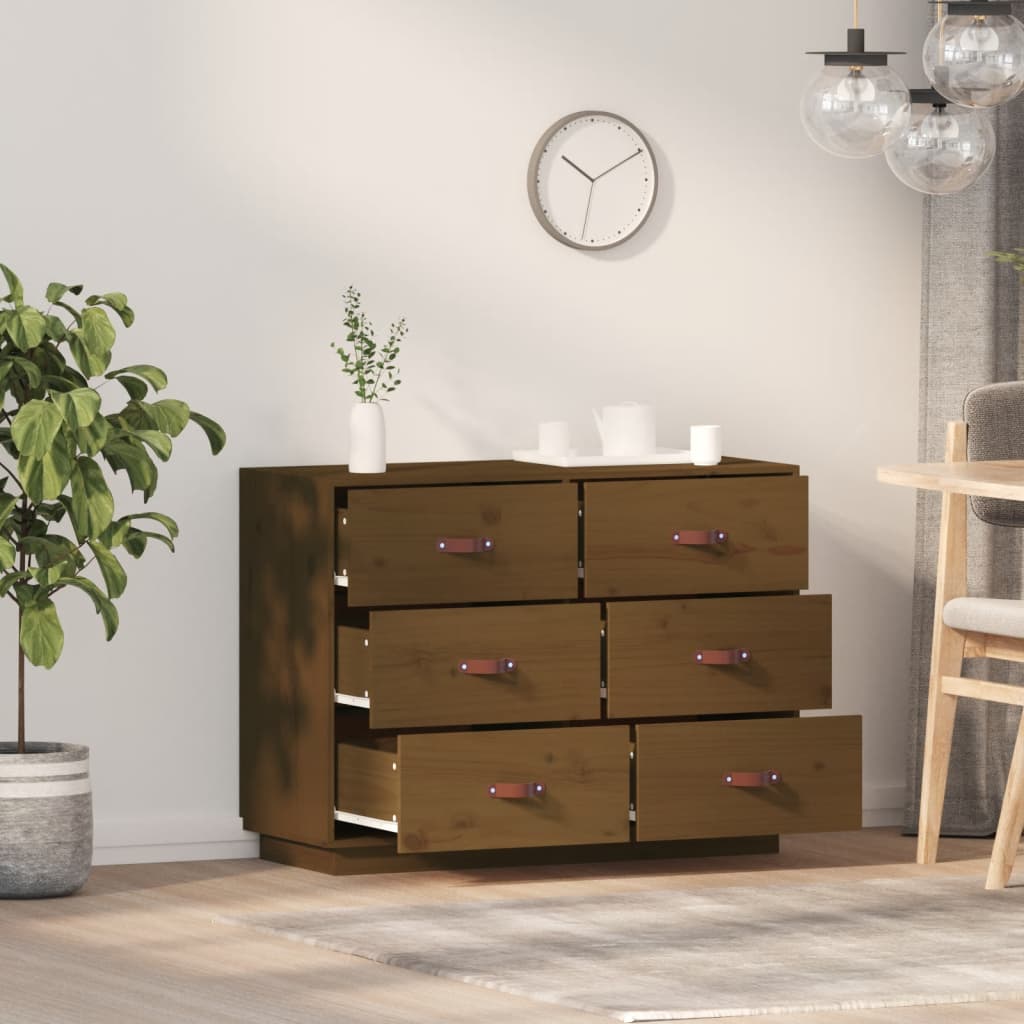 Senkki hunajanruskea 100x40x75 cm täysi mänty - Sisustajankoti.fi