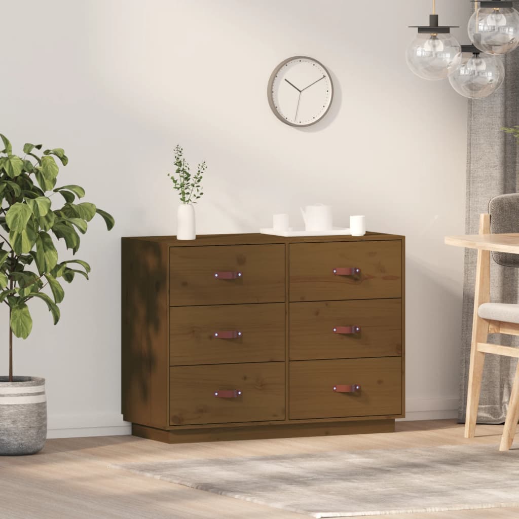 Senkki hunajanruskea 100x40x75 cm täysi mänty - Sisustajankoti.fi