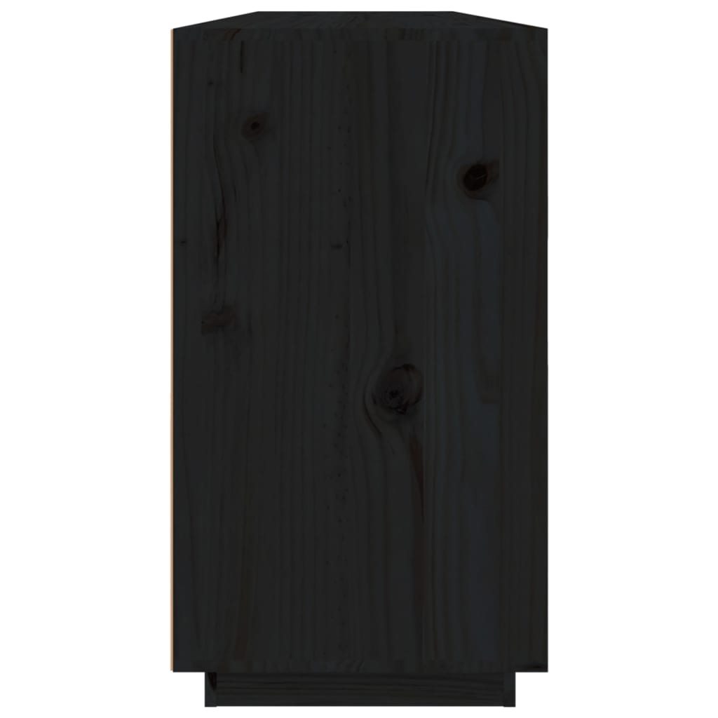 Senkki musta 100x40x75 cm täysi mänty - Sisustajankoti.fi