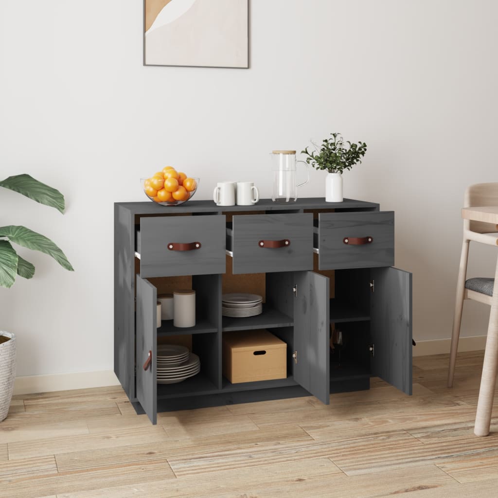 Senkki harmaa 100x40x75 cm täysi mänty - Sisustajankoti.fi