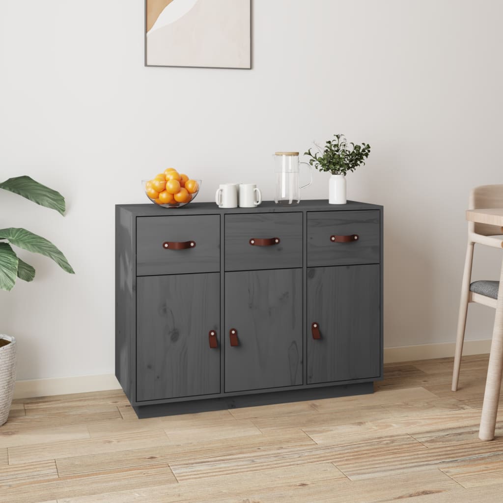 Senkki harmaa 100x40x75 cm täysi mänty - Sisustajankoti.fi