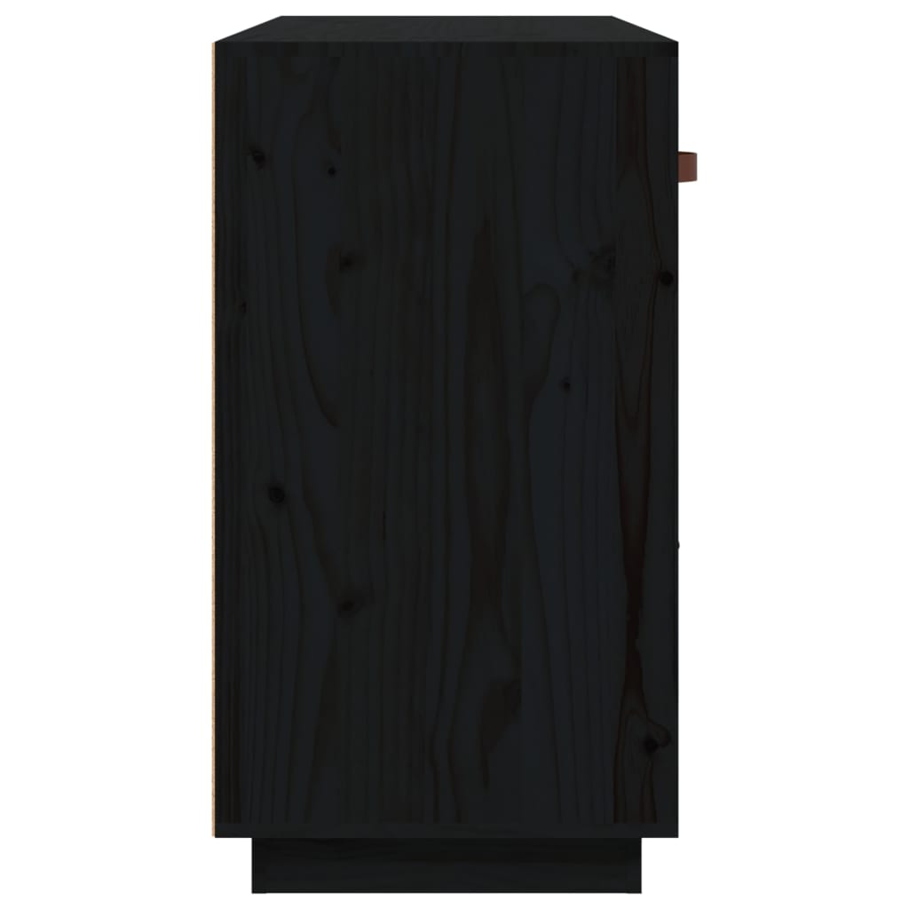 Senkki musta 100x40x75 cm täysi mänty - Sisustajankoti.fi