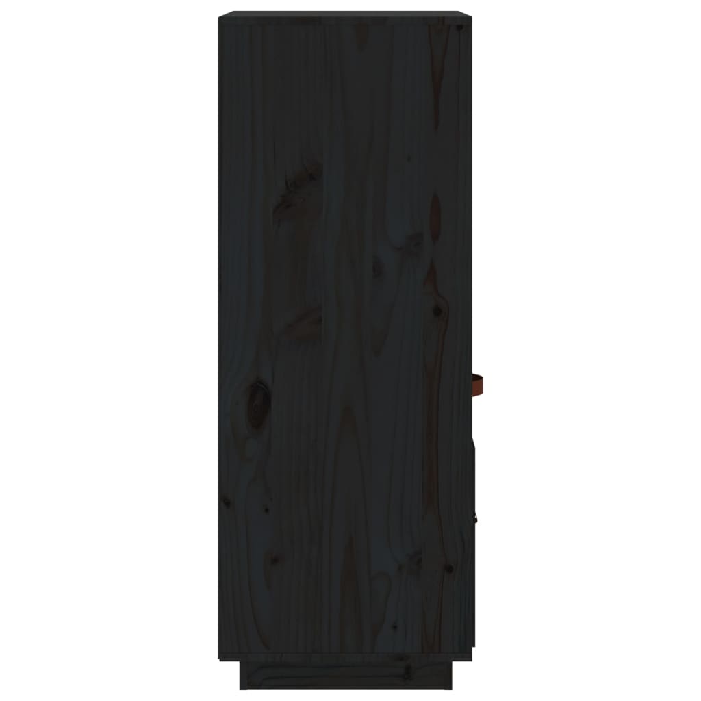 Kaappi musta 34x40x108,5 cm täysi mänty - Sisustajankoti.fi