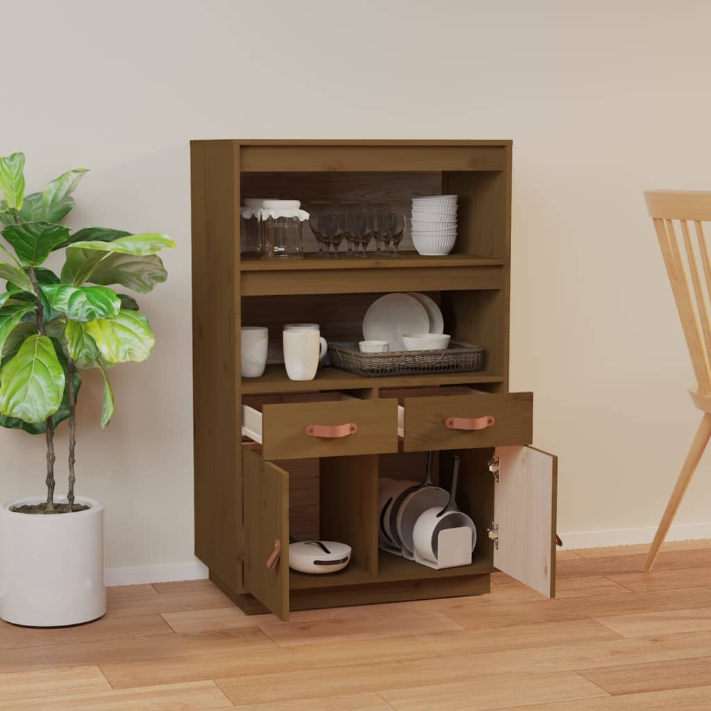 Kaappi hunajanruskea 67x40x108,5 cm täysi mänty - Sisustajankoti.fi